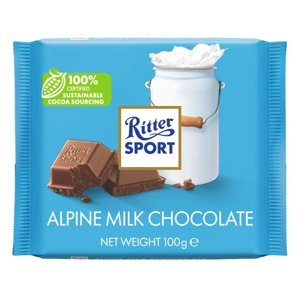 RITTER SPORT ΣΟΚΟΛΑΤΑ 100gr. - (ALPINE MILK)