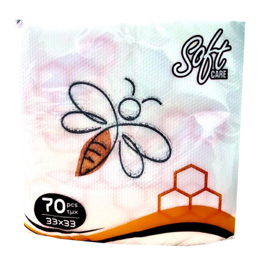 SOFTCARE ΧΑΡΤΟΠΕΤΣΕΤΑ 1Φ (33x33cm) - (70τεμ.) (2 ΣΧΕΔΙΑ)