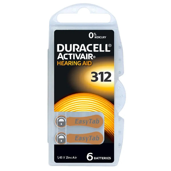 DURACELL DA 312 1.45V (6τεμ.) BP-6 ΒΑΡΗΚΟΪΑΣ - (ΜΕ ΦΟΡΟ 0,06€)