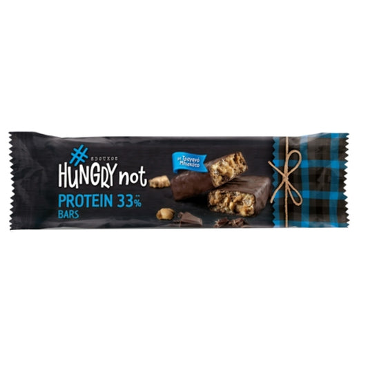 HUNGRY NOT ΜΠΑΡΑ ΠΡΩΤΕΙΝΗΣ 45gr. - (ΜΑΥΡΗ ΣΟΚΟΛΑΤΑ - ΜΠΙΣΚΟΤΟ)