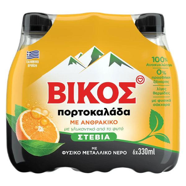 ΒΙΚΟΣ ΠΟΡΤΟΚΑΛΑΔΑ stevia (6x330ml)