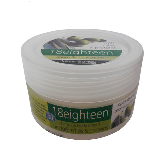 18EIGHTEEN ΚΡΕΜΑ ΧΕΡΙΩΝ & ΣΩΜΑΤΟΣ 200ml - (ΛΑΔΙ ΕΛΙΑΣ)