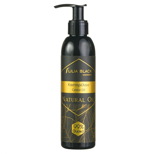 LILIA BLACK 99% ΦΥΣΙΚΟ ΚΑΣΤΟΡΕΛΑΙΟ 200ml - (ΠΡΟΣΩΠΟ - ΣΩΜΑ - ΜΑΛΛΙΑ)