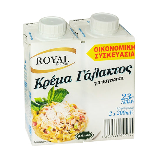 ROYAL ΚΡΕΜΑ ΓΑΛΑΚΤΟΣ LIGHT 23% (2x200ml) - (10.1.271)