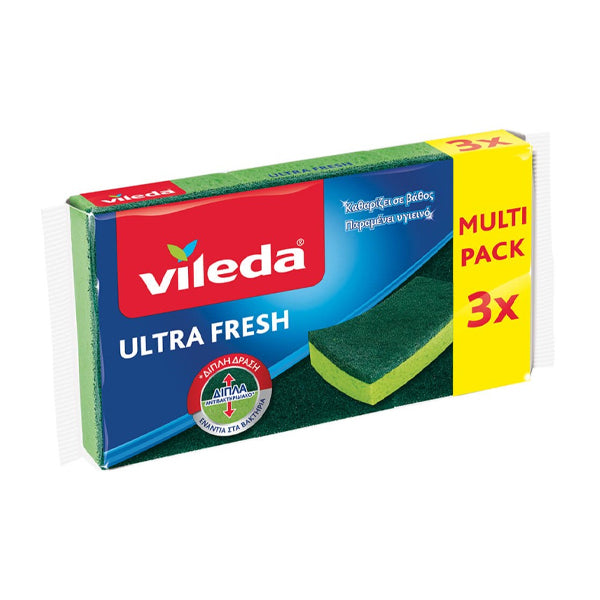 VILEDA ΣΦΟΥΓΓΑΡΑΚΙ ULTRA FRESH (3τεμ.)
