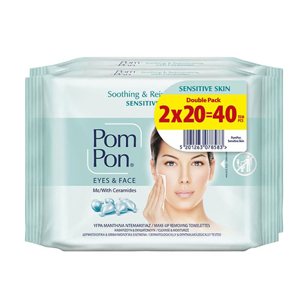 POM PON EYES & FACE ΜΑΝΤΗΛΑΚΙΑ 40τεμ. - (SENSITIVE SKIN) (2x20τεμ.)