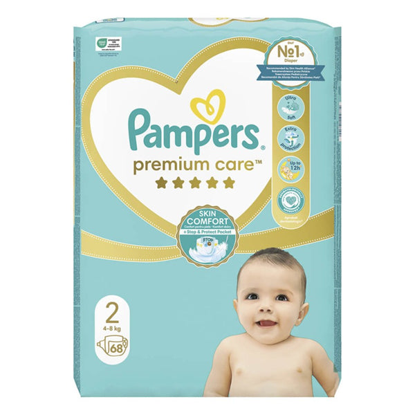 PAMPERS PREMIUM CARE Νο2 - (68τεμ.) (4-8kg) (JUMBO)