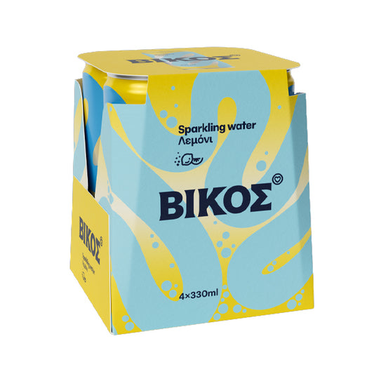 ΒΙΚΟΣ ΑΝΘΡΑΚΟΥΧΟ ΝΕΡΟ ΚΟΥΤΙ (4x330ml) - (ΛΕΜΟΝΙ)