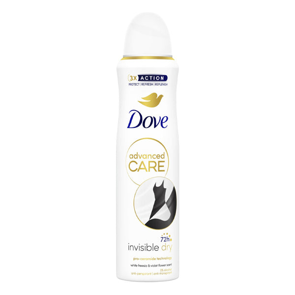 DOVE DEO SPRAY ADVANCED 150ml - (INVISIBLE)