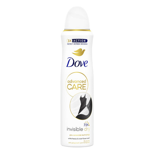 DOVE DEO SPRAY ADVANCED 150ml - (INVISIBLE)