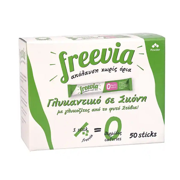 FREEVIA ΓΛΥΚΑΝΤΙΚΟ 50τεμ. - (STICKS) (STEVIA)