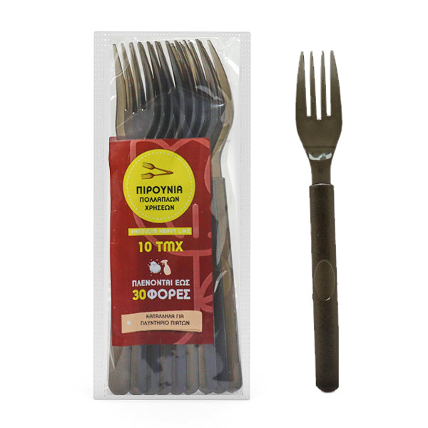 LUX PLAST ΠΙΡΟΥΝΙΑ ΠΛΑΣΤΙΚΑ ΜΑΥΡΑ HEAVY LINE ΕΠΑΝ/ΜΕΝΑ 18cm (10τεμ.)