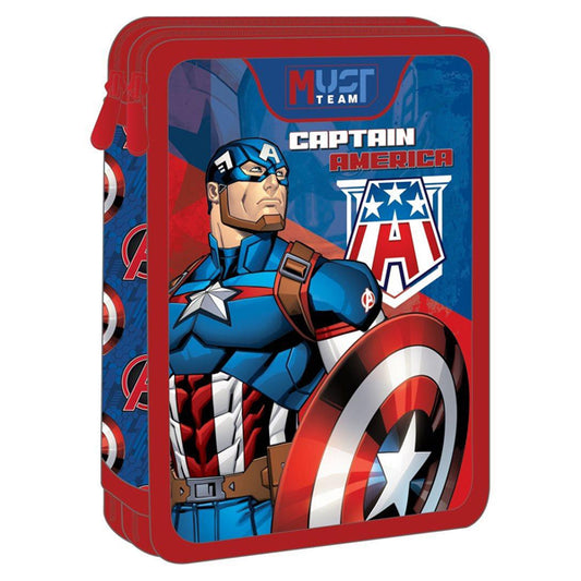 ΣΧΟΛΙΚΗ ΚΑΣΕΤΙΝΑ ΔΙΠΛΗ ΓΕΜΑΤΗ AVENGERS CAPTAIN AMERICA MUST TEAM