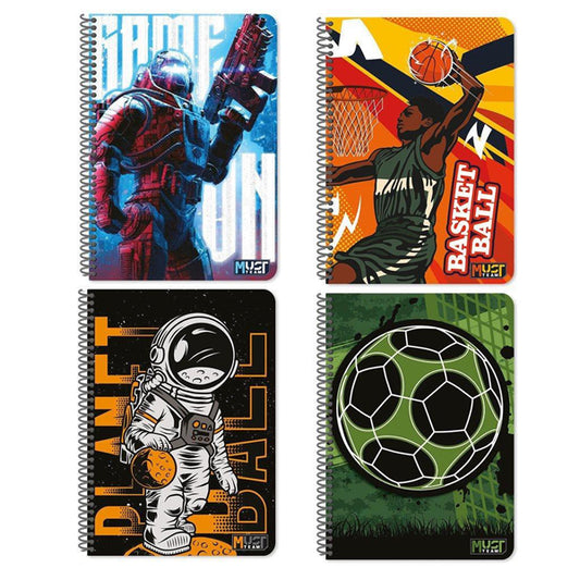 ΤΕΤΡΑΔΙΟ ΣΠΙΡΑΛ A4 2Θ 60Φ MUST TEAM LIMITS