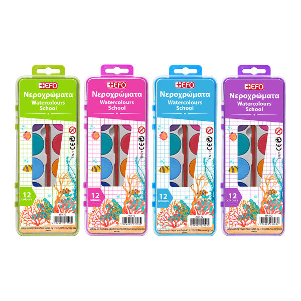 EFO ΝΕΡΟΧΡΩΜΑΤΑ 12 ΧΡΩΜΑΤΑ (350512)