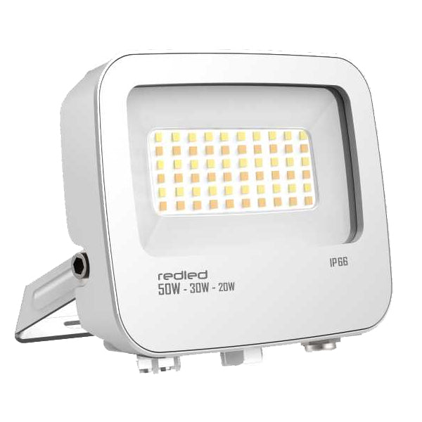 ΛΕΥΚΟΣ ΠΡΟΒΟΛΕΑΣ ΜΕ ΕΠΙΛΟΓΗ 20-30-50W + ΕΠΙΛΟΓΗ CCT 3000k-4000k-6000k IP66