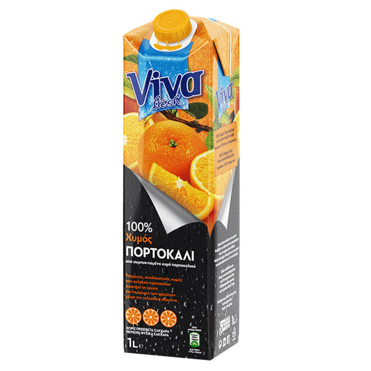 VIVA 1lit - (ΠΟΡΤΟΚΑΛΙ 100% ΦΥΣΙΚΟΣ ΧΥΜΟΣ)