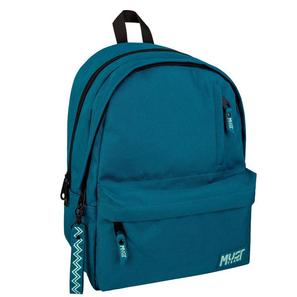 ΤΣΑΝΤΑ ΠΛΑΤΗΣ MUST TEAM MONOCHROME CLASSIC ΠΕΤΡΟΛ ΜΕ ΠΕΤΡΟΛ ΑΝΟΙΧΤΟ 2 ΚΕΝΤΡΙΚΕΣ ΘΗΚΕΣ