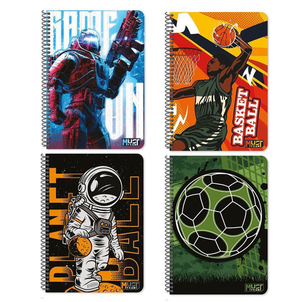 ΤΕΤΡΑΔΙΟ ΣΠΙΡΑΛ A4 1Θ 30Φ MUST TEAM LIMITS