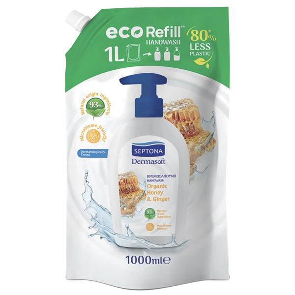 SEPTONA DERMASOFT ΚΡΕΜΟΣΑΠΟΥΝΟ HONEY & GINGER 1lt - ΑΝΤΑΛΛΑΚΤΙΚΟ