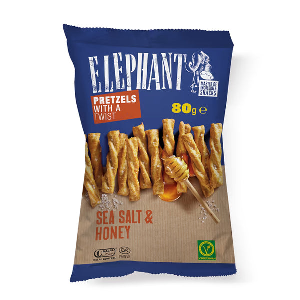 ELEPHANT TWISTED PRETZEL 80gr. - (ΘΑΛΑΣΣΙΝΟ ΑΛΑΤΙ & ΜΕΛΙ)