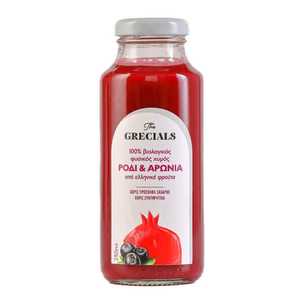 GRECIALS ΧΥΜΟΣ ΡΟΔΙ ΚΑΙ ΑΡΩΝΙΑ 250ml - (ΓΥΑΛΙΝΟ)
