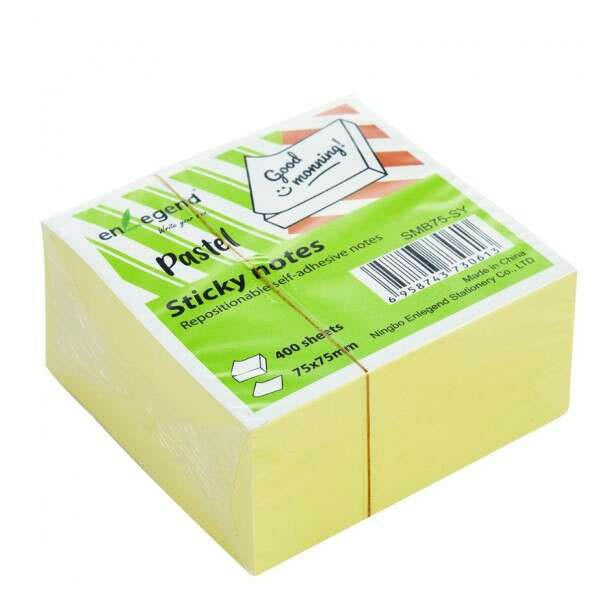 ENLEGEND ΚΥΒΟΣ ΑΥΤΟΚΟΛΛΗΤΕΣ ΣΗΜΕΙΩΣΕΙΣ ΚΙΤΡΙΝΕΣ 400φυλλα - (75x75) (POST-IT)