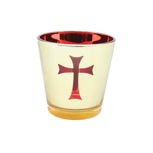 ΠΟΤΗΡΙ ΓΥΑΛΙΝΟ ΚΑΝΤΗΛΑΣ ΜΕ ΣΤΑΥΡΟ - (ΜΙΚΡΟ)