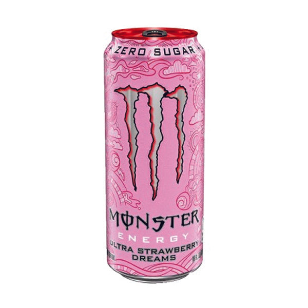 MONSTER ENERGY DRINK 500ml - (ULTRA STRAWBERRY) (ZERO SUGAR)