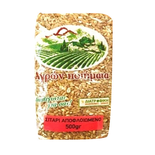 ΑΓΡΩΝ ΠΟΙΗΜΑΤΑ ΣΙΤΑΡΙ ΚΟΚΚΙΝΟ ΑΠΟΦΛΟΙΩΜΕΝΟ 500gr.