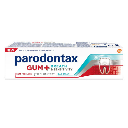 PARODONTAX GUM + BREATH & SENSITIVITY 75ml - (ORIGINAL) (ΟΔΟΝΤΟΚΡΕΜΑ)