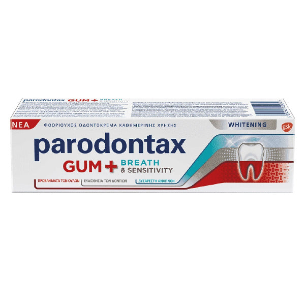 PARODONTAX GUM + BREATH & SENSITIVITY 75ml - (WHITENING) (ΟΔΟΝΤΟΚΡΕΜΑ)