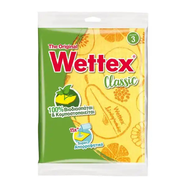 WETTEX Νo 1 ΥΓΡΗ ΣΠΟΓΓΟΠΕΤΣΕΤΑ (3τεμ.)