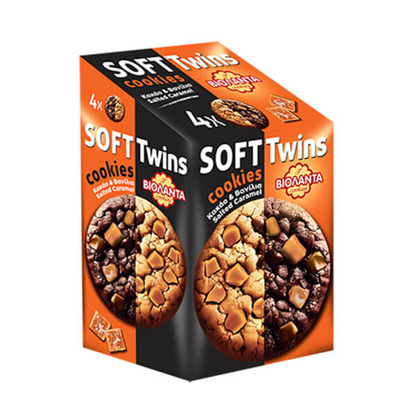 ΒΙΟΛΑΝΤΑ SOFT COOKIES TWINS 160gr. - (ΚΑΚΑΟ & ΒΑΝΙΛΙΑ SALTED CARAMEL)