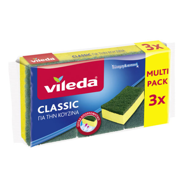 VILEDA ΣΦΟΥΓΓΑΡΑΚΙ CLASSIC (3τεμ.)