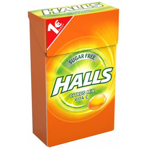 HALLS ΚΑΡΑΜΕΛΕΣ (28gr.x12τεμ.) VITA-C (ΦΡΟΥΤΑ) (ΧΩΡΙΣ ΖΑΧΑΡΗ) (ΛΤΠ 1€)