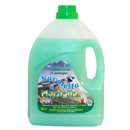 NUVOLETTA ΥΓΡΟ ΠΛΥΝΤ. 3lit - (ΠΡΑΣΙΝΟ / MARSIGLIA MUSCHIO VERDE)