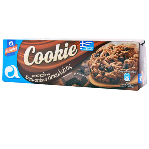 ΑΛΛΑΤΙΝΗ COOKIE 175gr. (ΜΕ ΚΑΚΑΟ & ΚΟΜΜΑΤΑΚΙΑ ΣΟΚΟΛΑΤΑΣ)