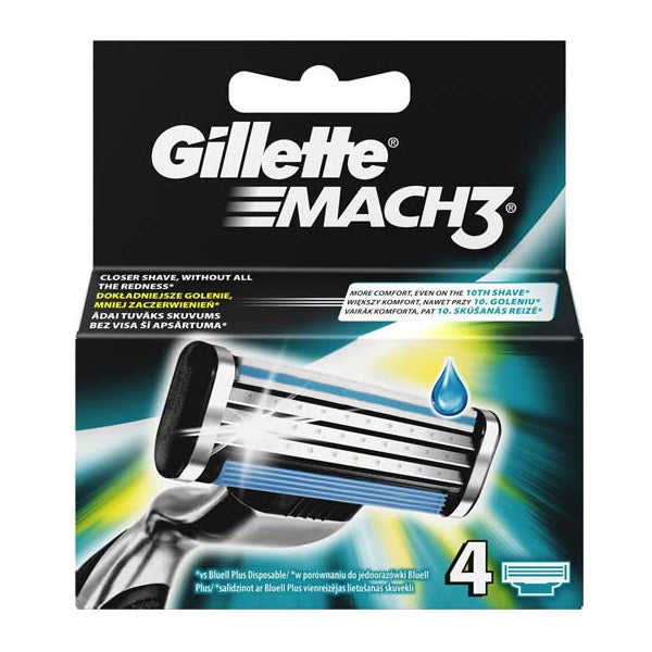 GILLETTE ΑΝΤΑΛ/ΚΑ ΞΥΡΑΦΑΚΙΑ MACH 3 - (4τεμ.)