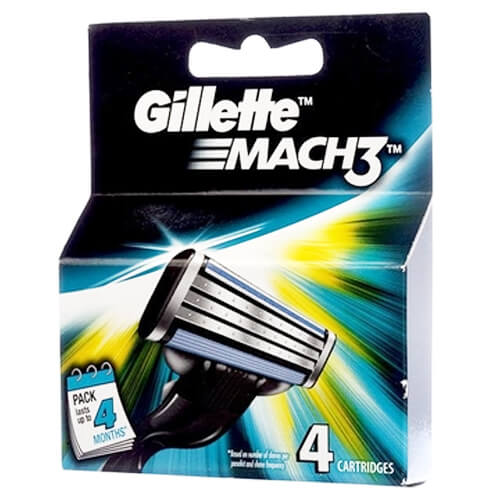 GILLETTE ΑΝΤΑΛ/ΚΑ ΞΥΡΑΦΑΚΙΑ MACH 3 - (4τεμ.)