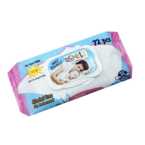 RENKLI ΜΩΡΟΜΑΝΤΗΛΑ ΜΕ ΚΑΠΑΚΙ 72τεμ. - (HEALTHY & CLEANY)