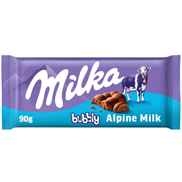 MILKA ΣΟΚΟΛΑΤΑ 90gr - (BUBBLY) (ALPINE MILK)