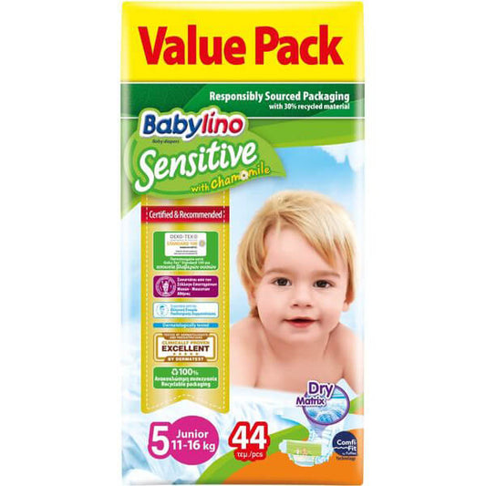 BABYLINO ΠΑΝΑ SENSITIVE No 5 (11-16kg) - (44τεμ.)