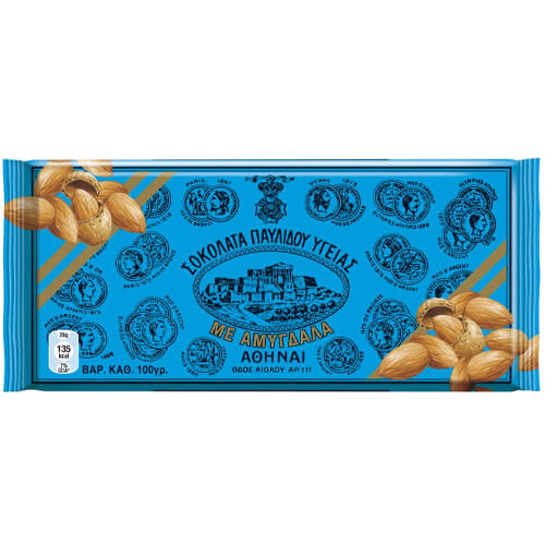 ΠΑΥΛΙΔΗΣ ΣΟΚΟΛΑΤΑ ΥΓΕΙΑΣ 100gr. - (ΜΕ ΑΜΥΓΔΑΛΑ)