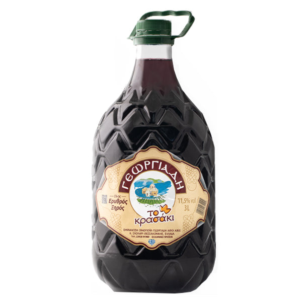 ΓΕΩΡΓΙΑΔΗ ΓΕΩΡΓΙΟΥ ΟΙΝΟΣ 3lit. vol 11.5% - (ΕΡΥΘΡΟΣ ΞΗΡΟΣ)