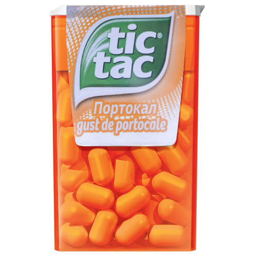 TIC TAC ΚΑΡΑΜΕΛΑΚΙΑ 18gr - (24x18gr) (ΠΟΡΤΟΚΑΛΙ)