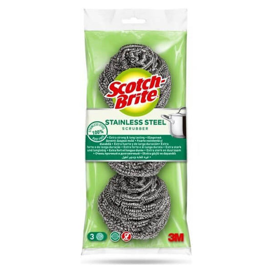 SCOTCH BRITE ΜΕΤΑΛΛΙΚΟ ΑΝΟΞΕΙΔΩΤΟ ΣΥΡΜΑ - (3τεμ.)