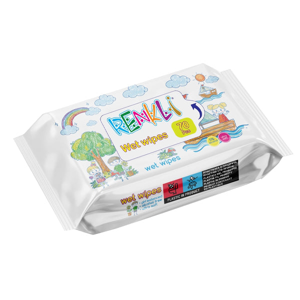 RENKLI ΜΩΡΟΜΑΝΤΗΛΑ 70τεμ. - (ULTRA SOFT) (0% ALCOHOL)