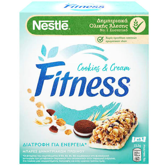 NESTLE BARS FITNESS 23,5gr. - (COOKIES & CREAM) (6τεμ)
