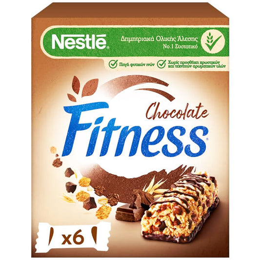 NESTLE BARS FITNESS 23,5gr. - (ΜΑΥΡΗ ΣΟΚΟΛΑΤΑ) (6τεμ)